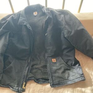 Carhartt Black Sherpa-Lined Jacket